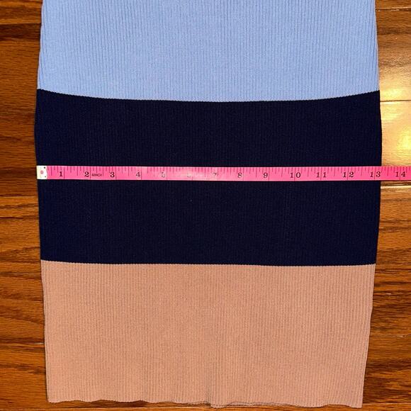 Storia Multi Color Striped Ribbed Bodycon Mini Dress Size Small - Picture 13 of 14